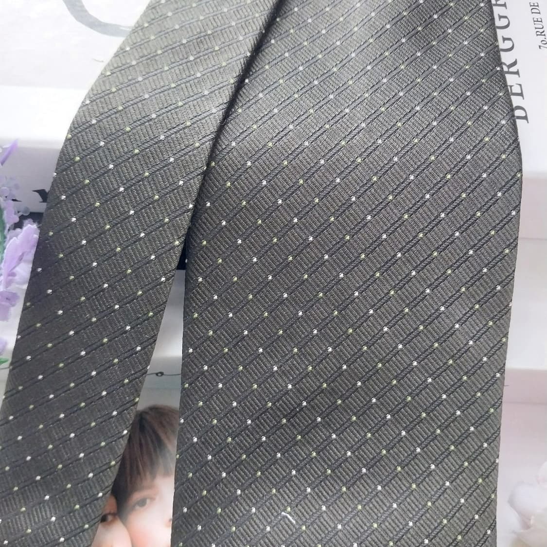 오스틴리드 실크 그레이 마이크로 패턴 넥타이 9.9cm 새상품 K1287 상품이미지3