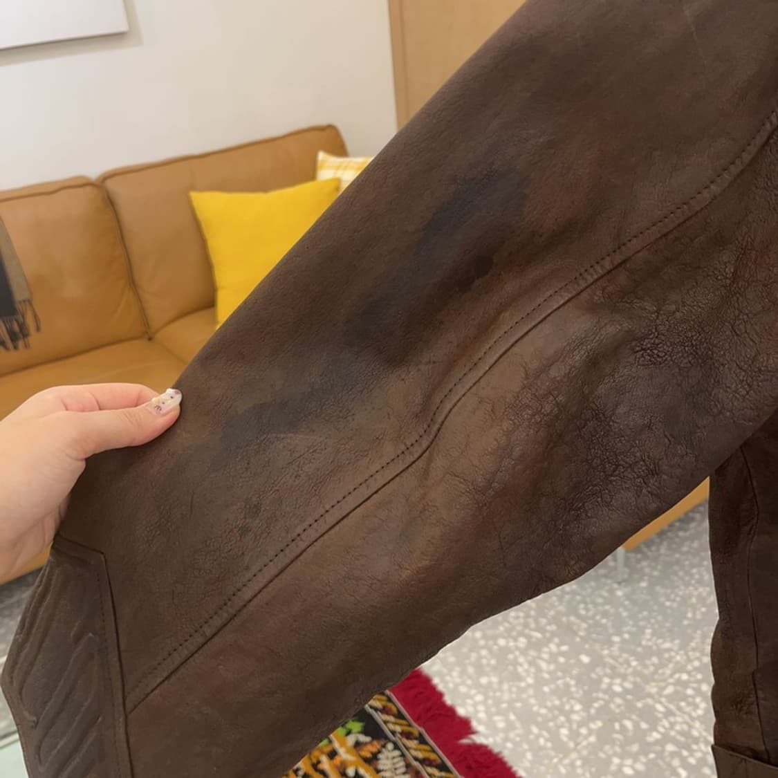 마리떼프랑소와저버 00s 빈티지 염소 가죽 자켓 105 C06279 상품이미지9