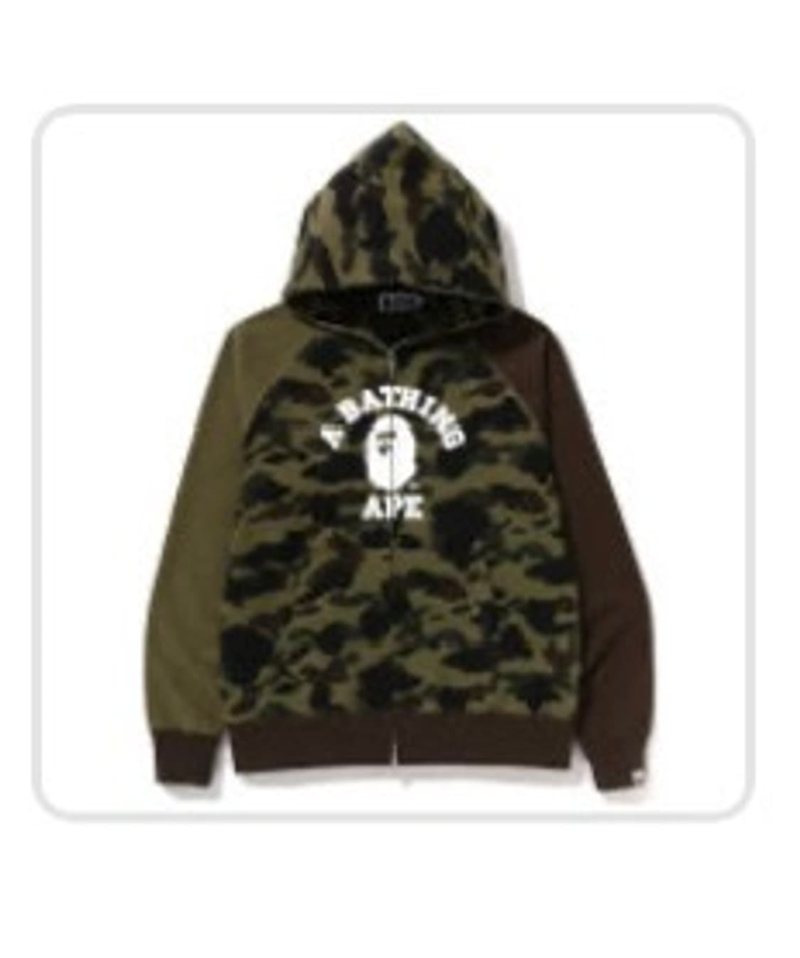 베이프 퍼스트 카모 크레이지 후드집업 그린 (녹계) 상품이미지1