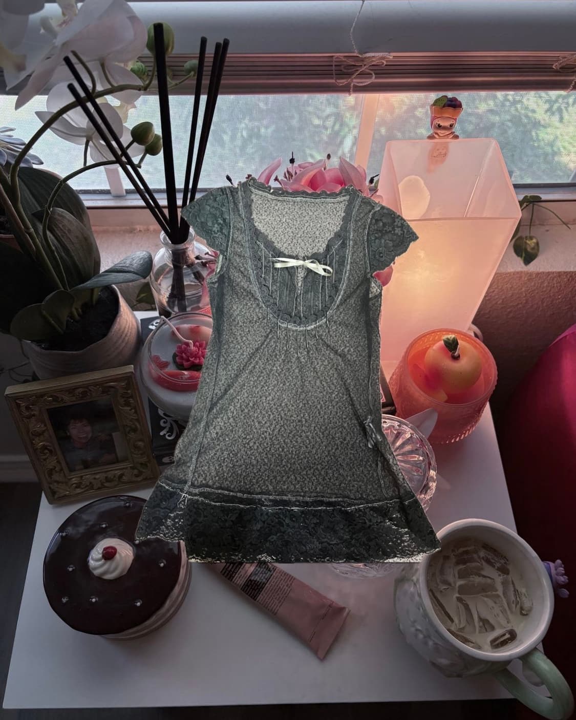 Vintage dotted mash top 상품이미지1