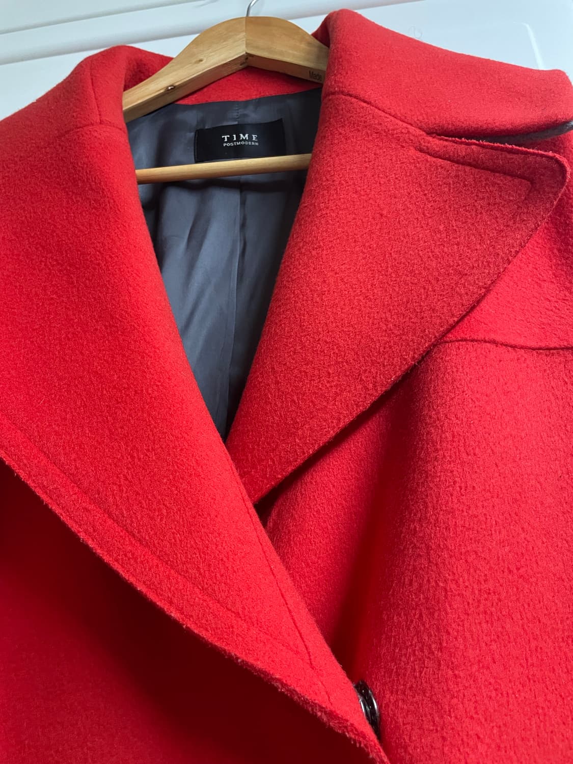 타임 울&캐시미어 레드 코트 상품이미지6
