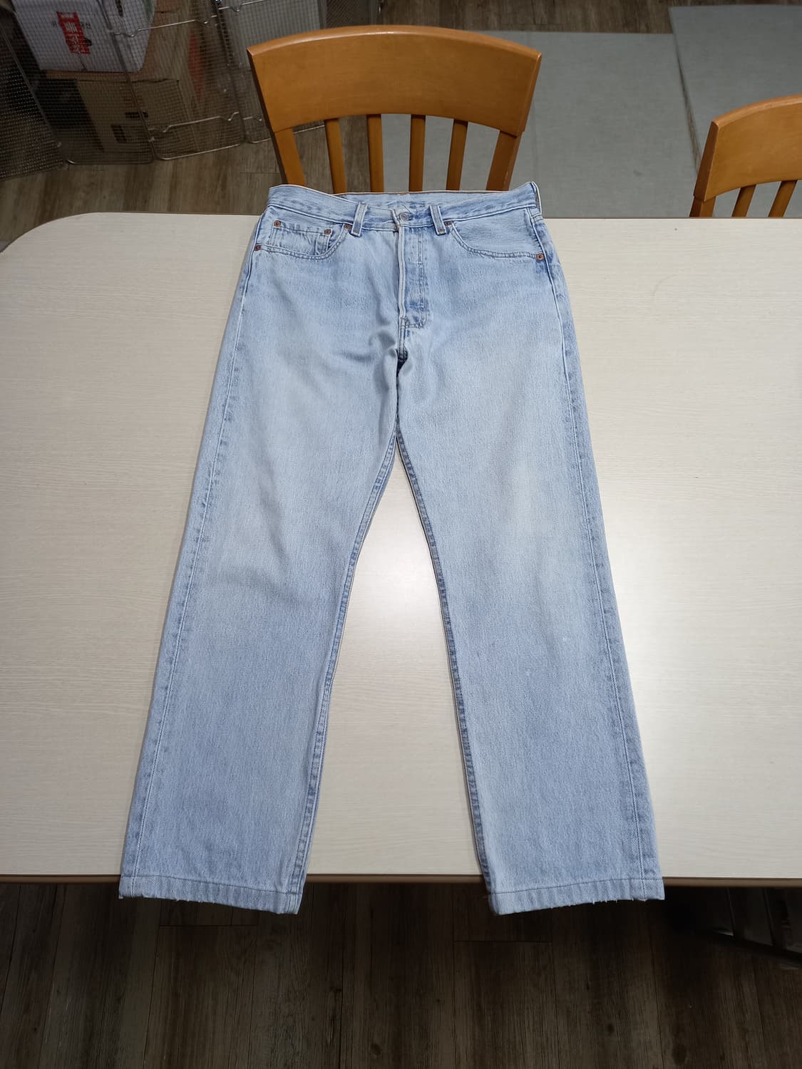 31 90's 리바이스501 여성용 일자진 연청 31-474 상품이미지1