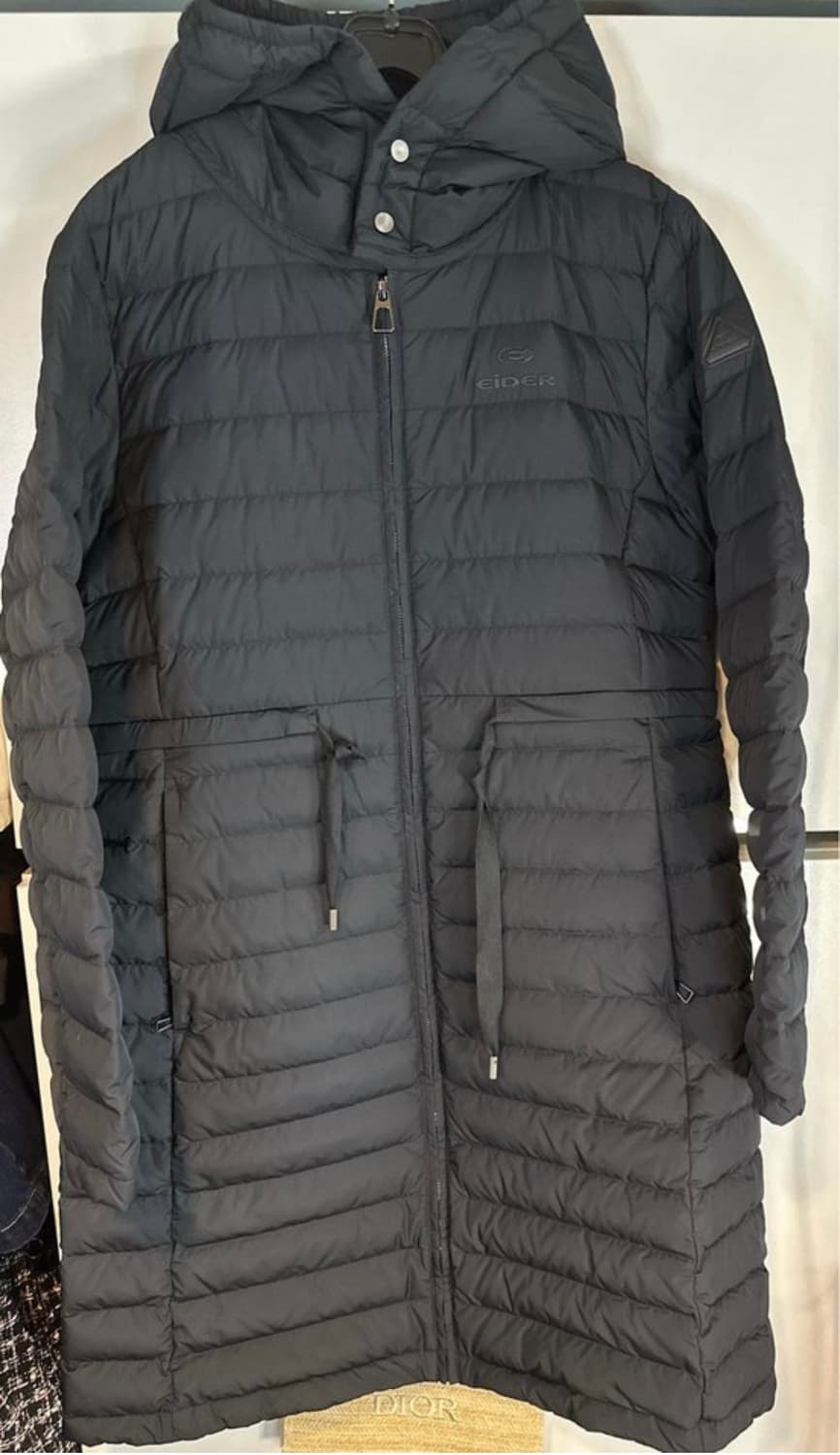 아이더 블랙 경량롱패딩 여성 상품이미지1