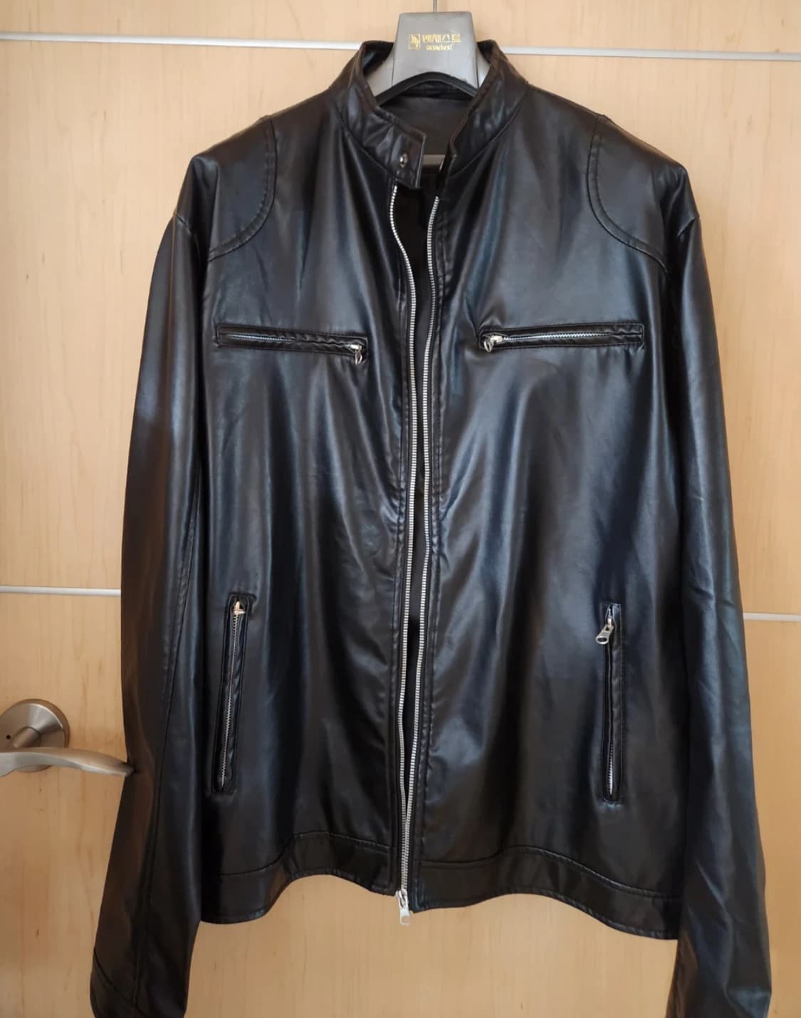 블랙 인조 가죽 남성 자켓105~110 상품이미지1
