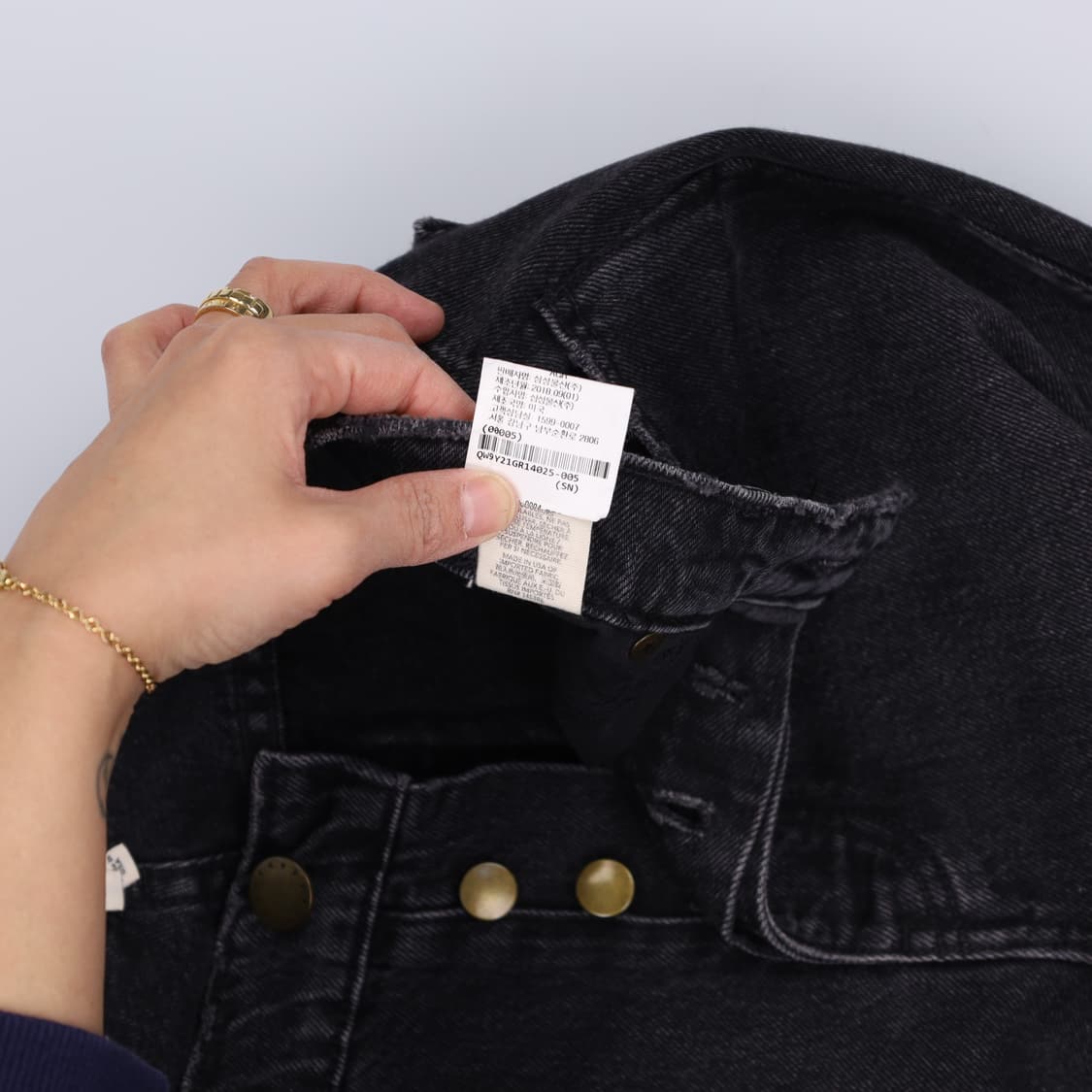 25 THEGREAT 흑청 데님팬츠 0325H1 상품이미지5