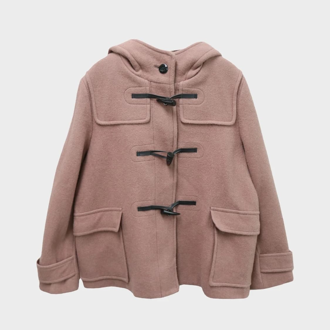 지유 딸기우유 핑크 숏 울 혼방 떡볶이 코트 63647 상품이미지1