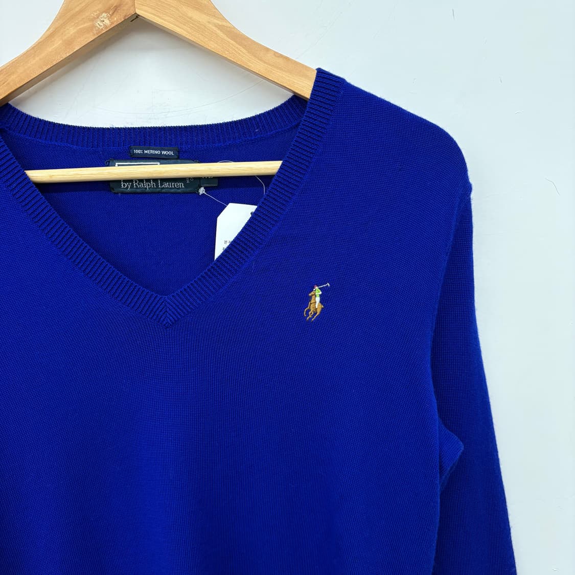 폴로 랄프로렌 브이넥 니트 블루 여/XL 상품이미지3