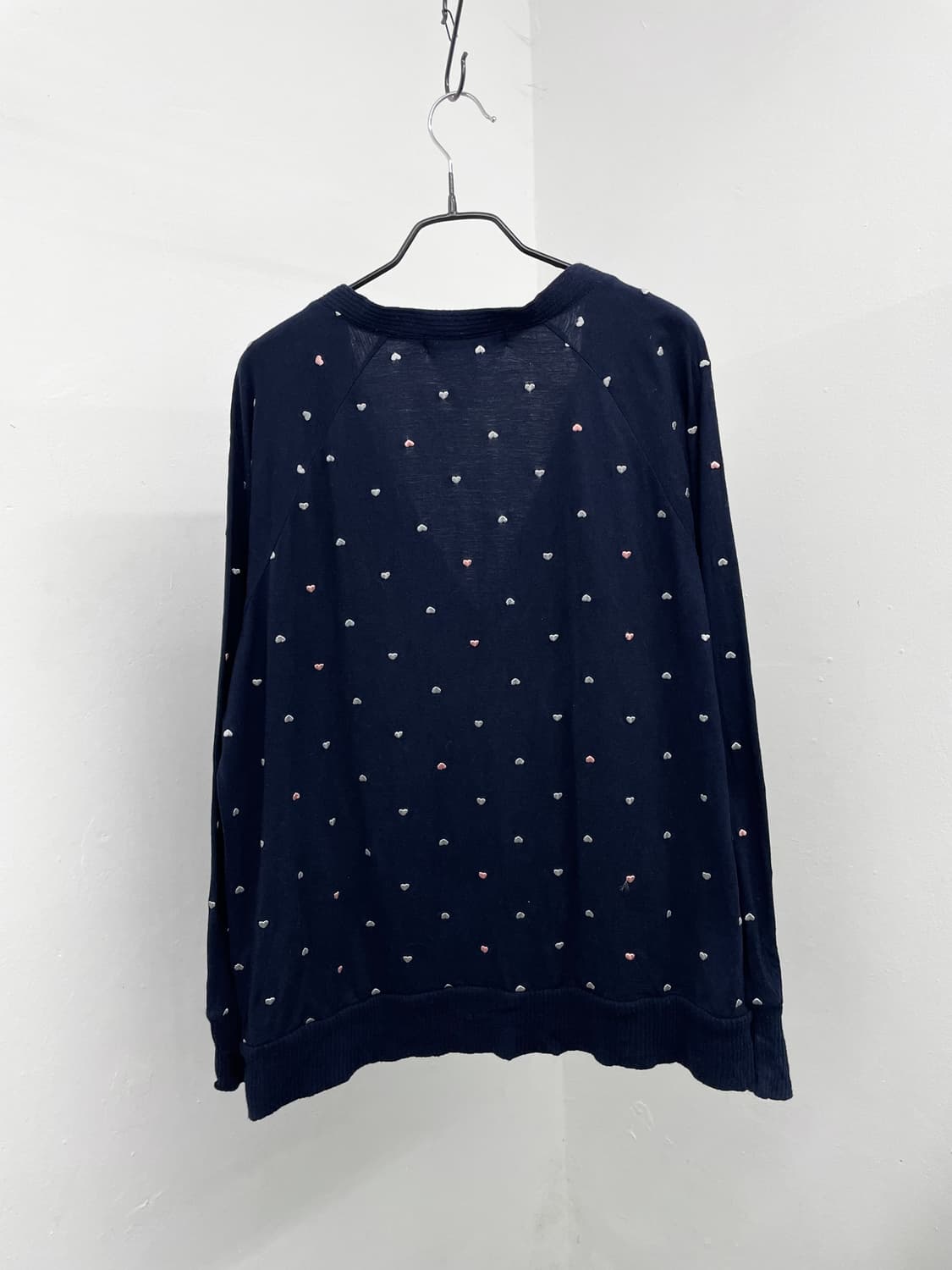 러블리 하트 자수 루즈 가디건 상품이미지6