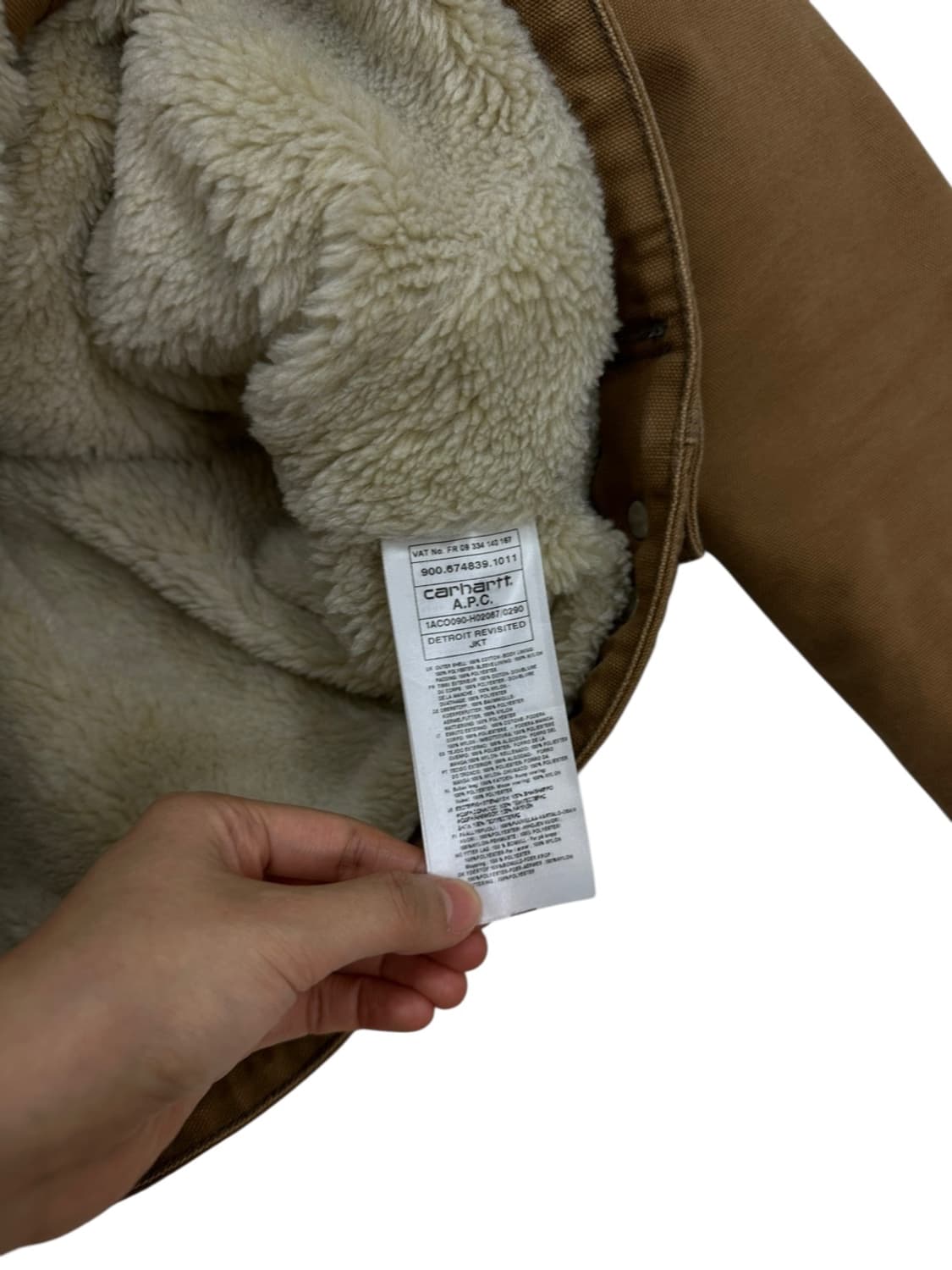 칼하트 X APC 디트로이트 자켓 브라운 (S)  상품이미지8