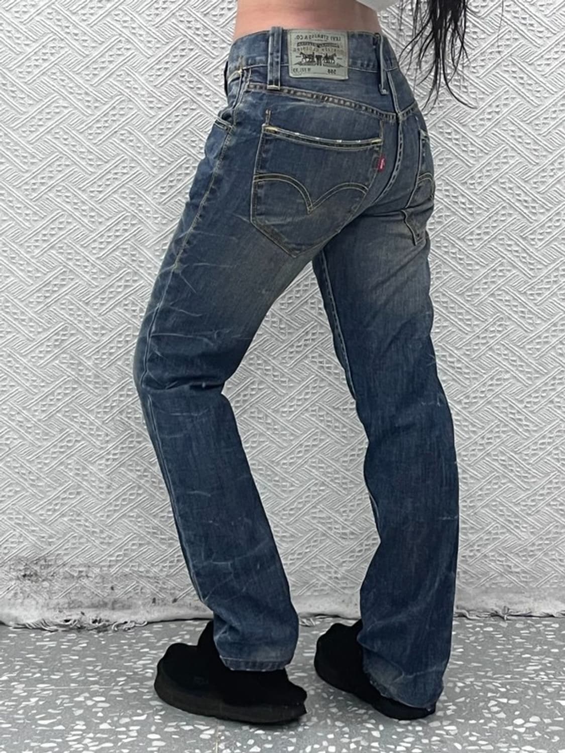 리바이스 568 빈티지 스트릿 크랙워싱 데님팬츠 32인치 C09163 상품이미지1