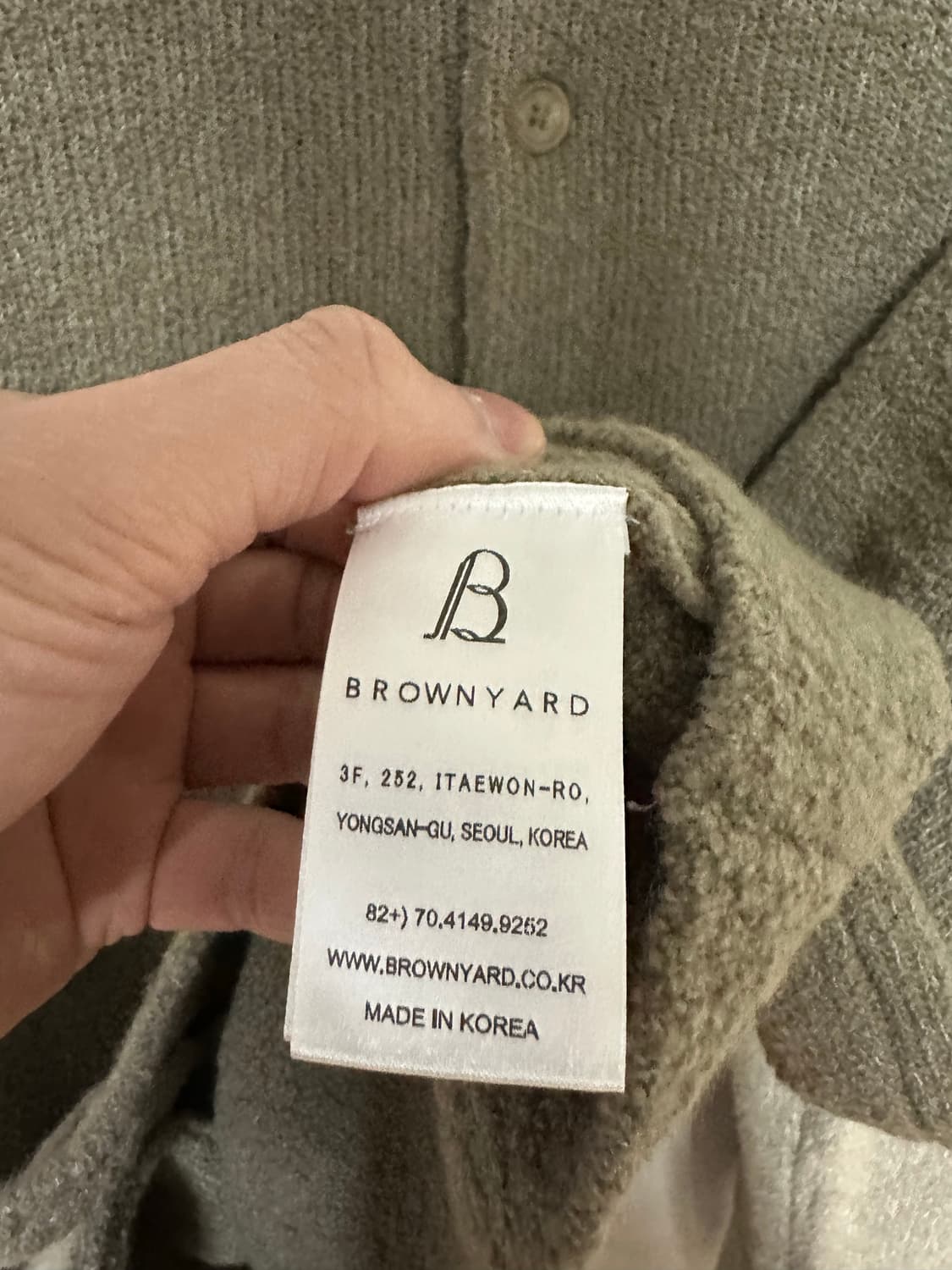 브라운야드 카라 가디건4 라이트 올리브 상품이미지4