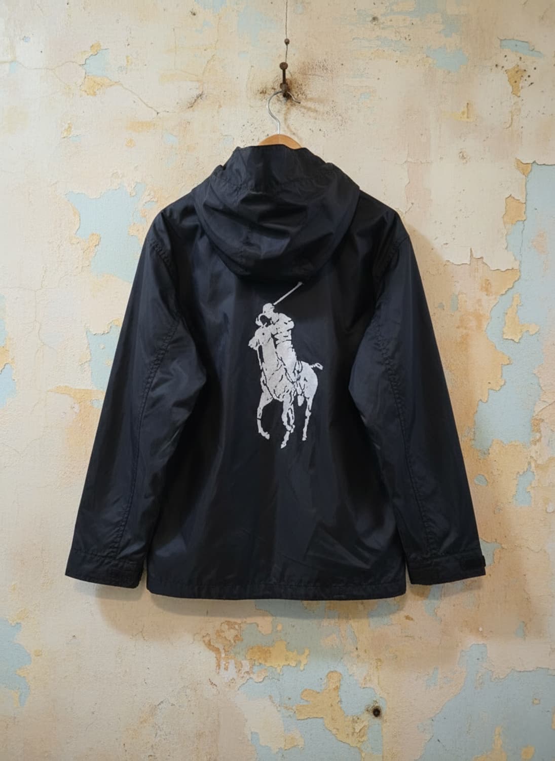 폴로 랄프로렌 블랙 빅로고 바람막이 S 상품이미지2
