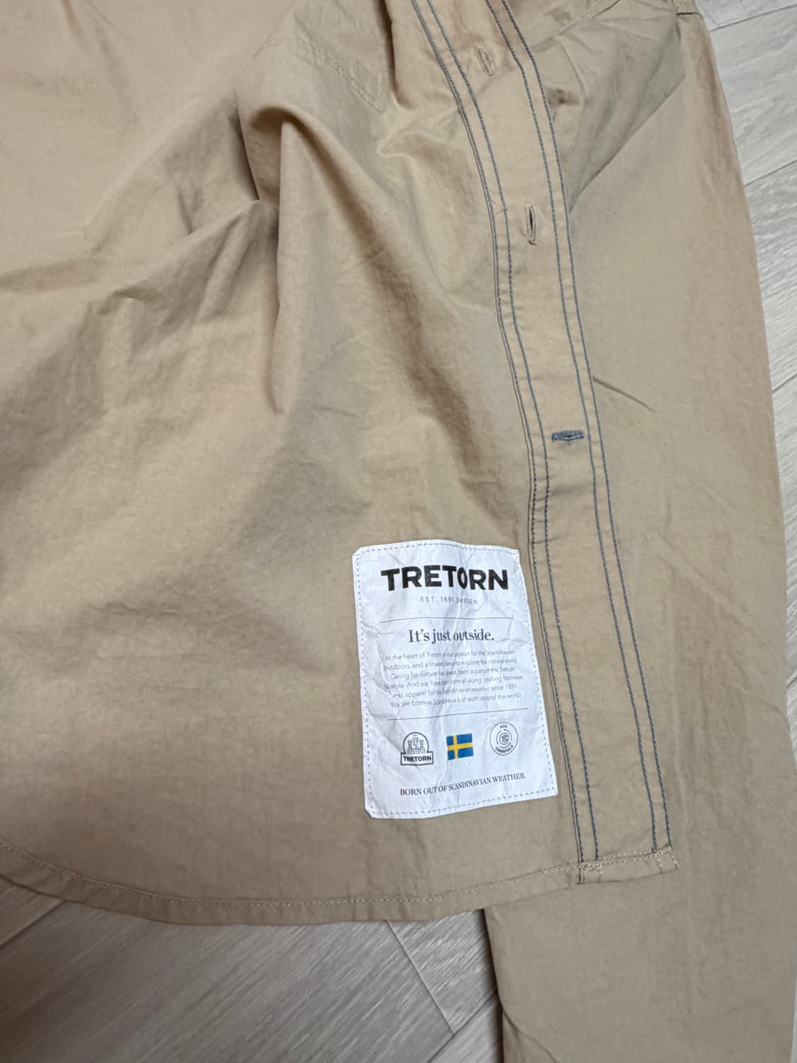 트레통 셔츠 베이지 새제품 상품이미지5