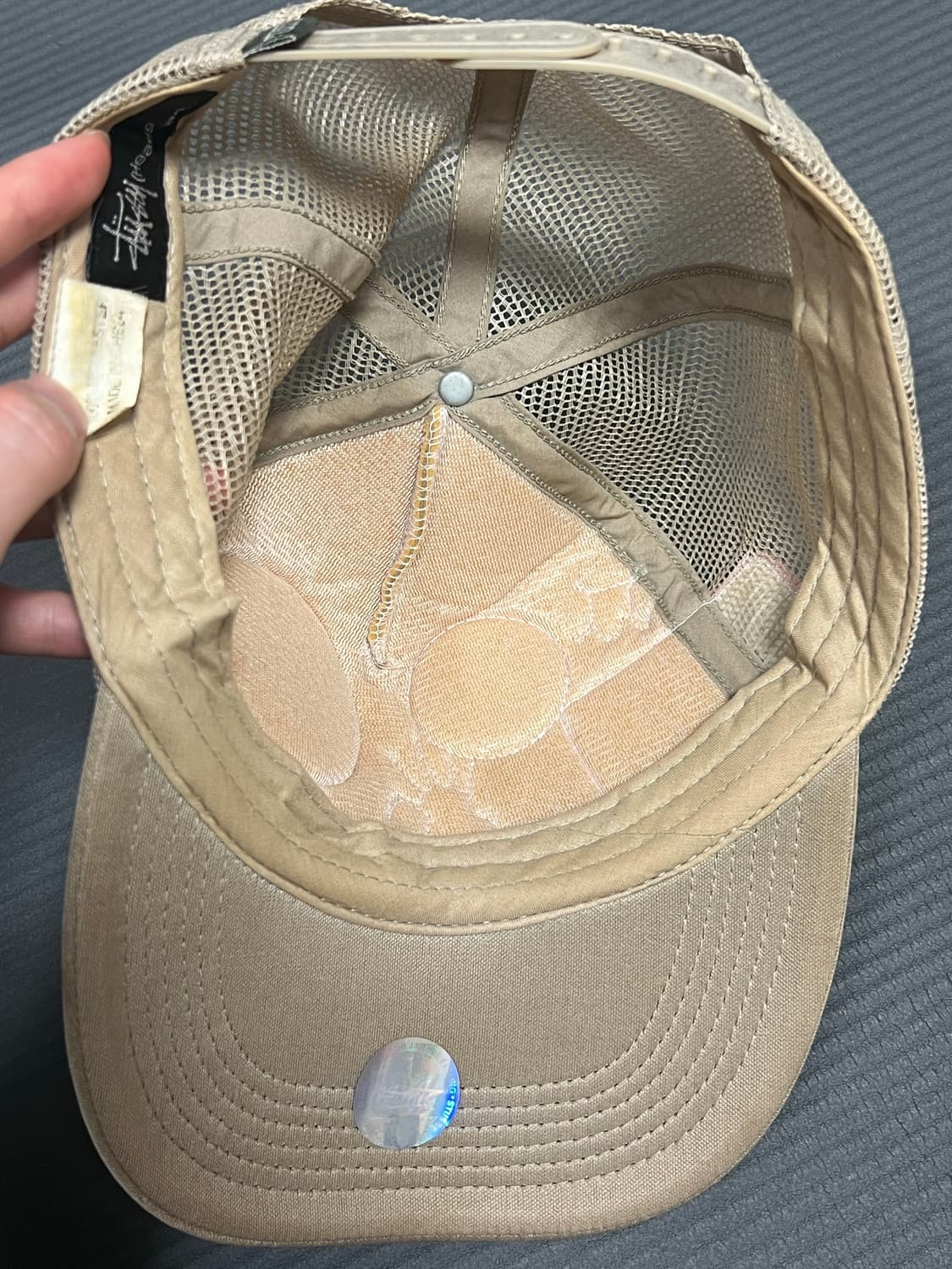 [OS] 스투시 패치워크 메쉬 트러커 베이지 상품이미지2