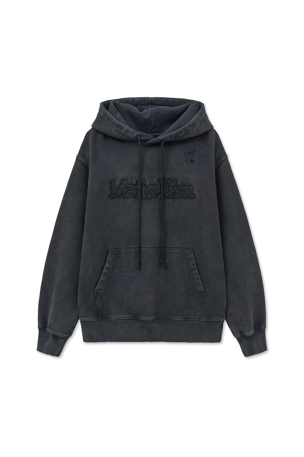 Matin kim 마뗑킴 차콜 빈티지 로고 후드티 상품이미지7