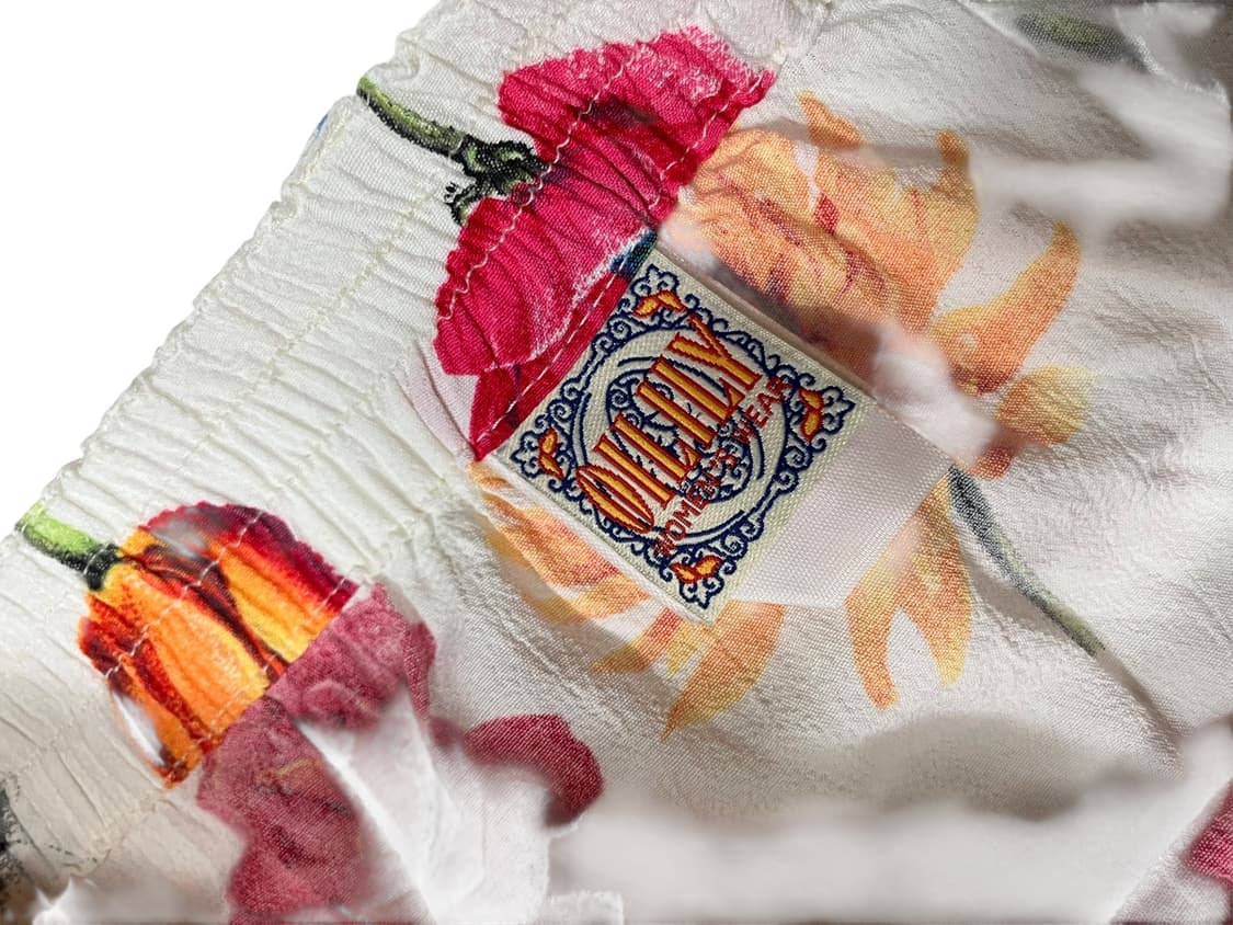 오일릴리 플라워 패턴 롱 플리츠 스커트 S 상품이미지4