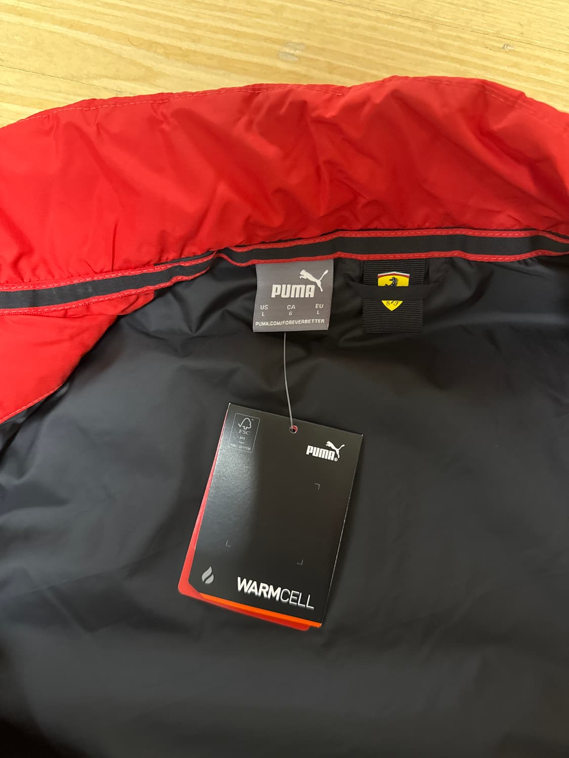 퓨마 페라리 경량패딩조끼 상품이미지3