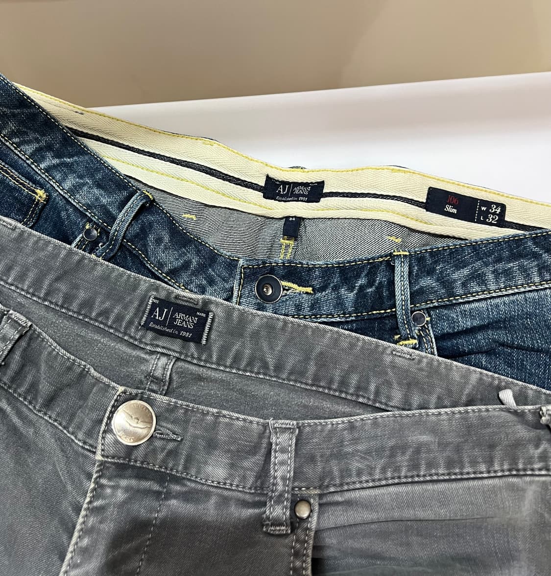 Armani jeans(아르마니 진) 슬림핏 청바지 2개 상품이미지5