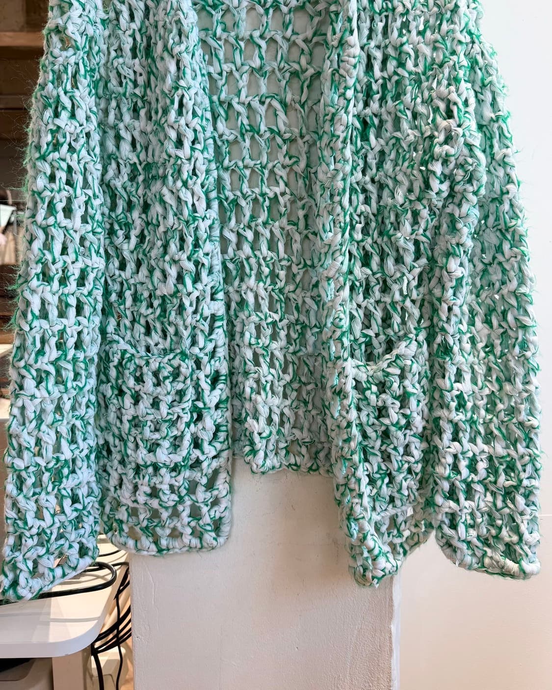 잉크 그린 크로셰 니트 가디건  상품이미지6