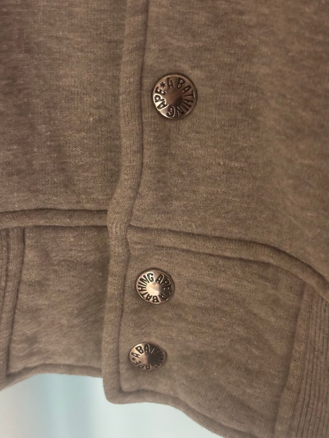 베이프 바시티 자켓 그레이 정품 단종🩶 남녀공용 상품이미지6