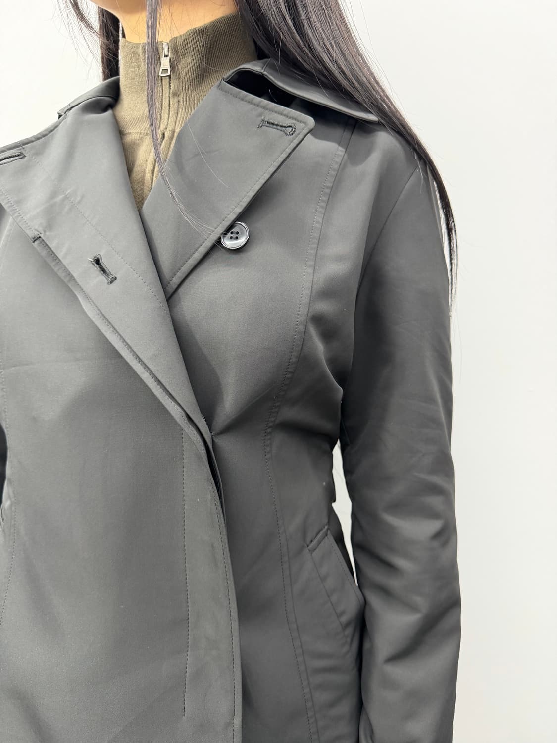 Dgrace diagonal trench coat 상품이미지3