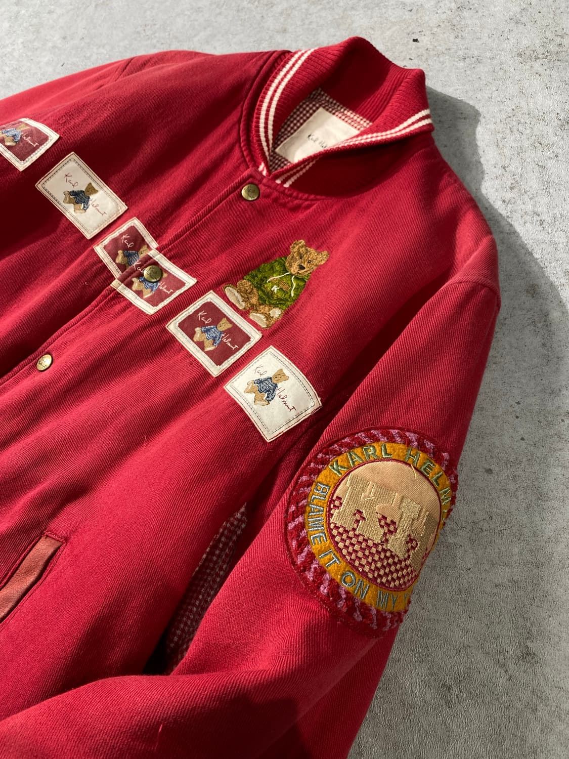 [M] 90s Karl Helmut 칼헬무트 테디베어 봄버자켓 상품이미지5