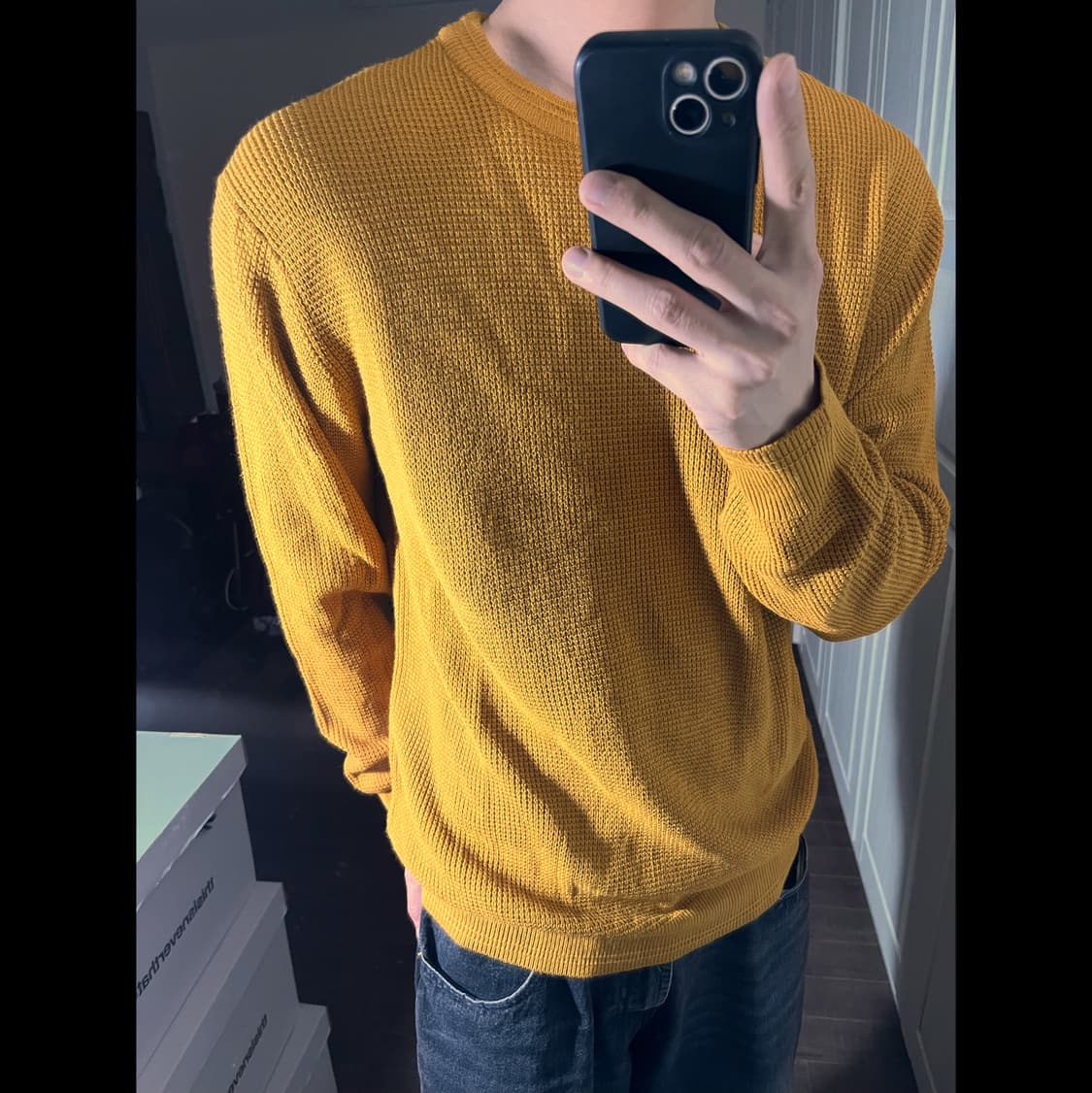 [L] GU 지유 와플 니트 상품이미지1