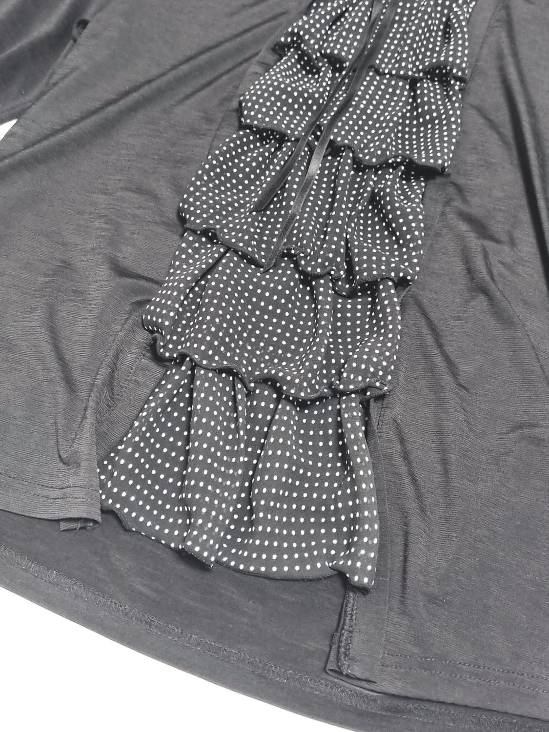 일본 빈티지 Calabaza 블랙 도트 프릴 블라우스 모리걸 모리룩 상품이미지5