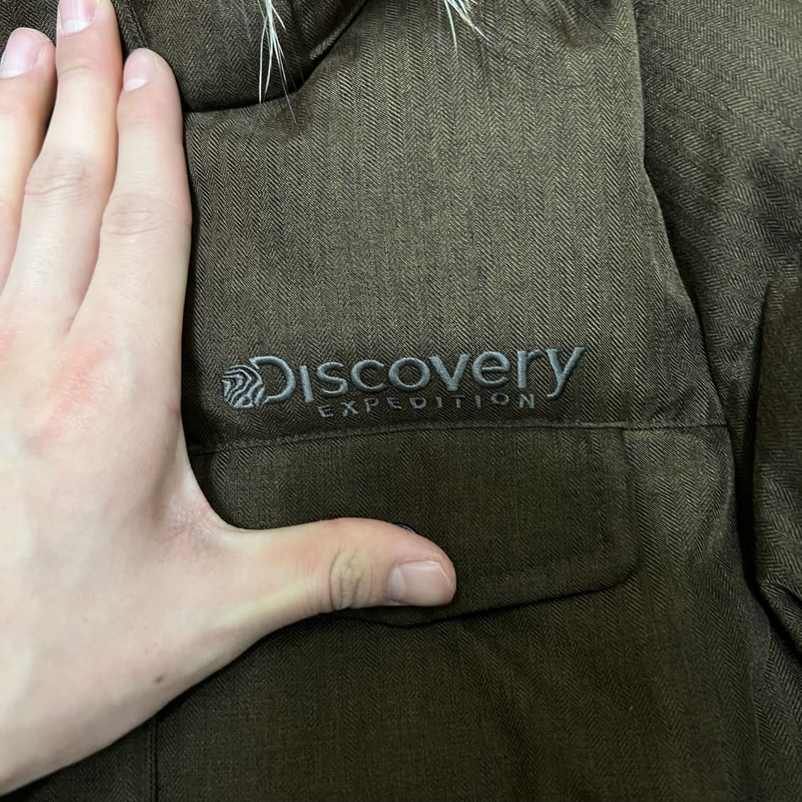 디스커버리 여성 라쿤퍼 후드 덕다운 롱패딩 M/95  상품이미지3