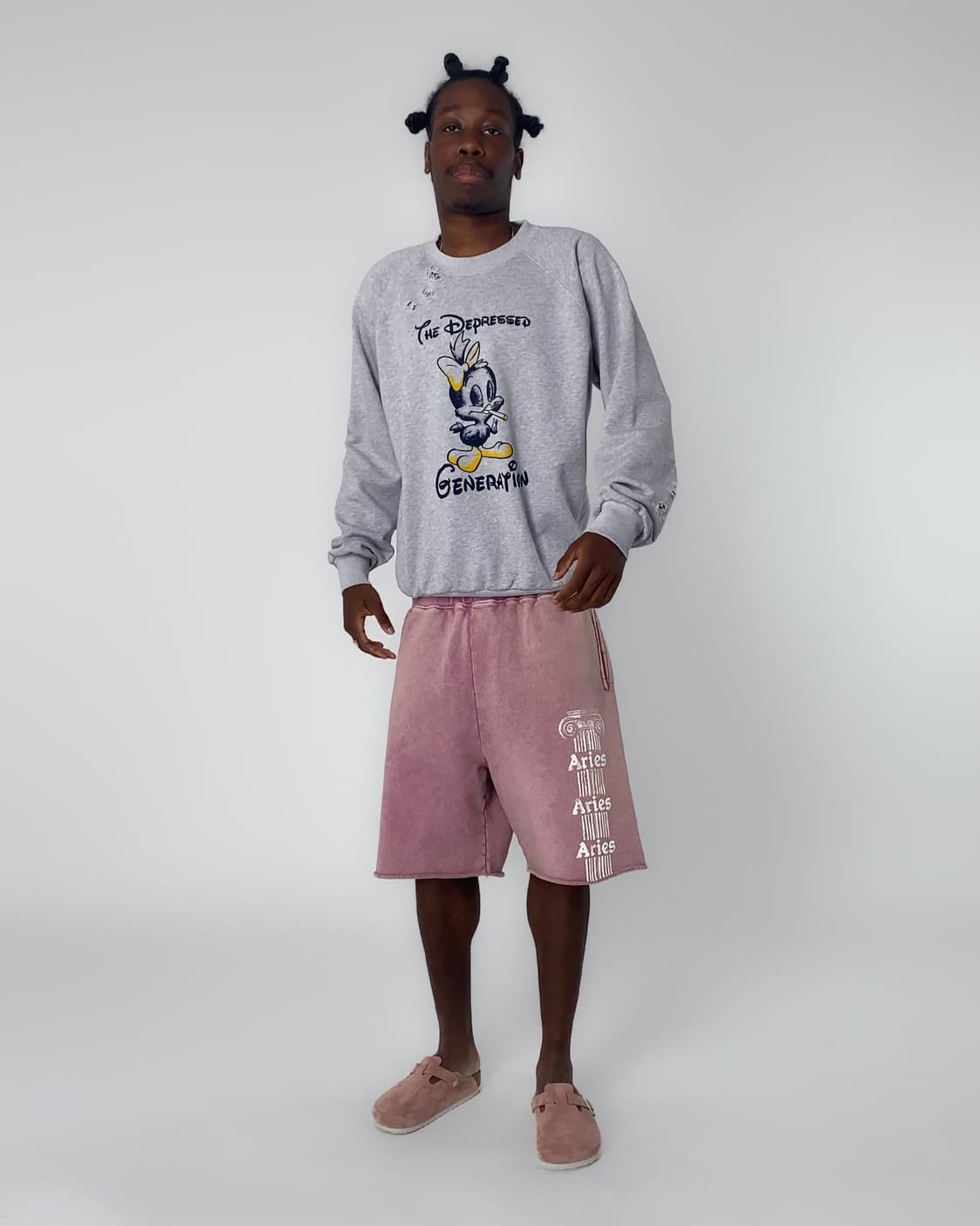 [L]에리즈 Aged Ancient Column 스웨트 쇼츠 상품이미지1