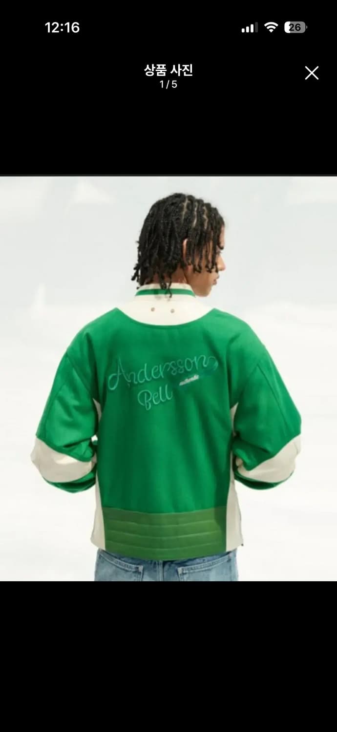 앤더슨벨 모터사이클 자켓 그린 M 상품이미지1