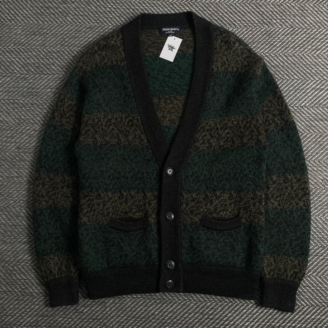 90s 입생로랑 아카이브 울 패턴 가디건o 3922 상품이미지1