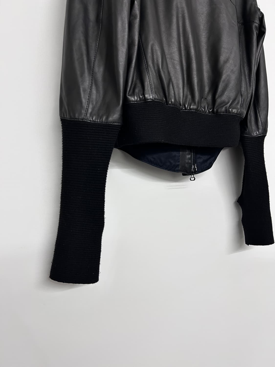 헬무트랭 코튼 하이넥 램스킨 자켓 상품이미지10