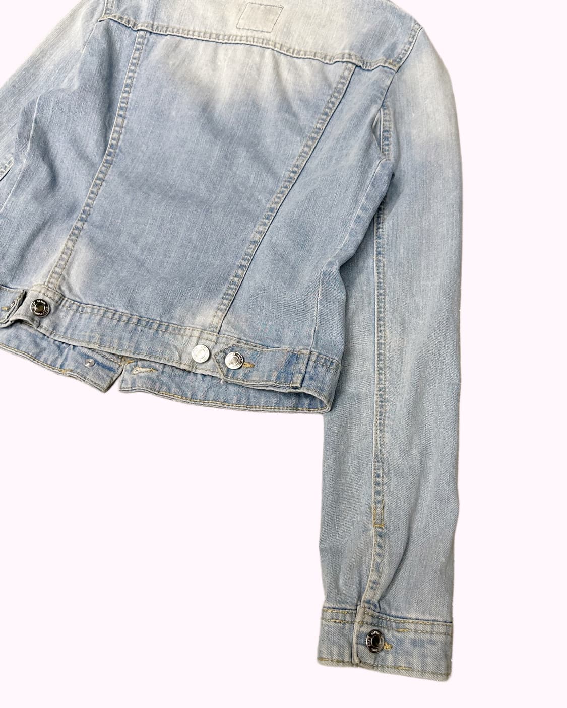 collarless damage denim jacket 상품이미지5