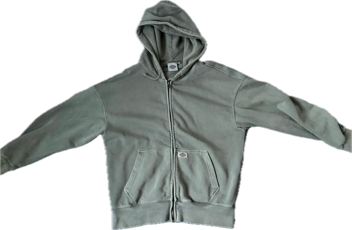 디키즈(Dickies) 가먼트 다이드 베이직 후드 집업(Charcoal) 상품이미지1