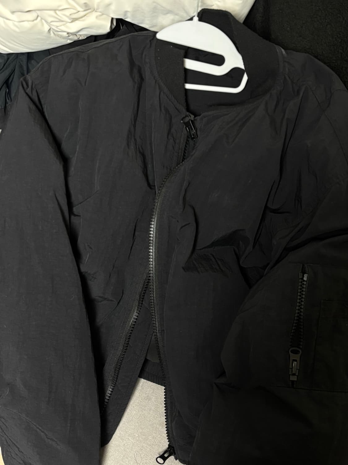 아이러니포르노 화이트라인 오버핏 패딩 상품이미지2