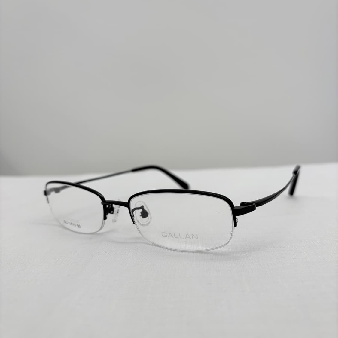 GALLAN 블랙 티타늄 반무테 빈티지안경 상품이미지2