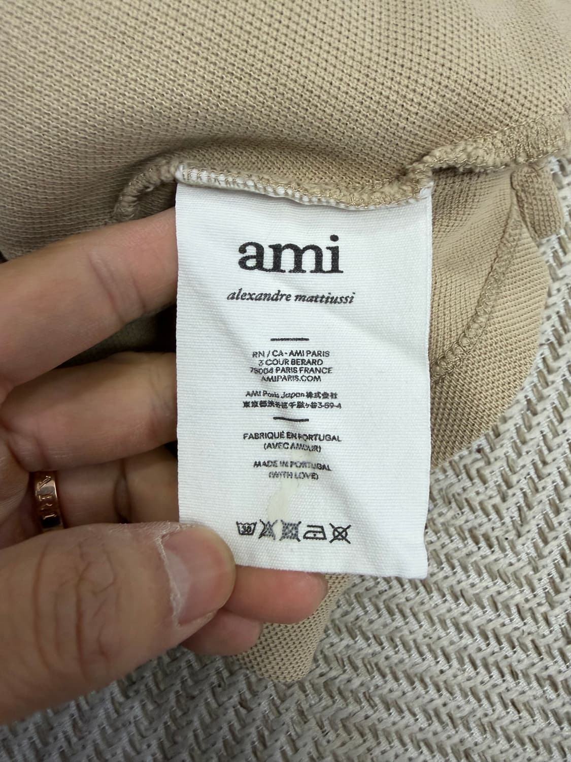 정품) 아미 남성 스몰 하트 로고 반팔 폴로티 XL 상품이미지7