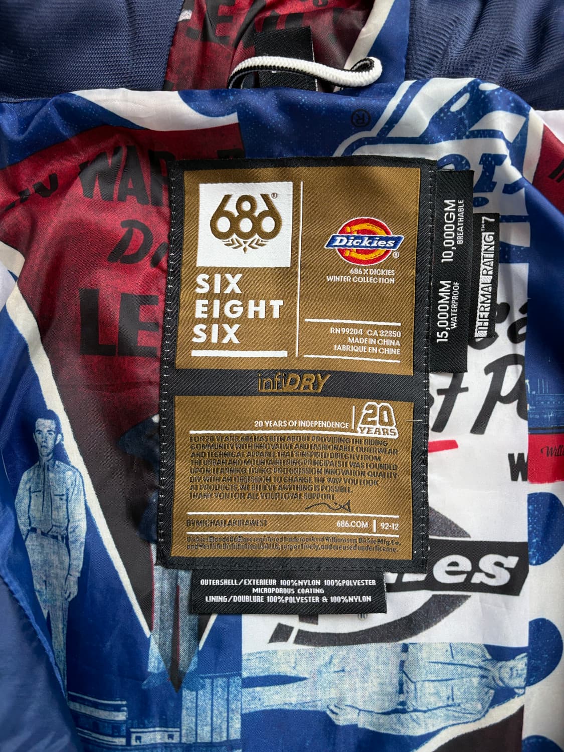 686 x 디키즈 콜라보 보드/스키 자켓 2873 상품이미지3