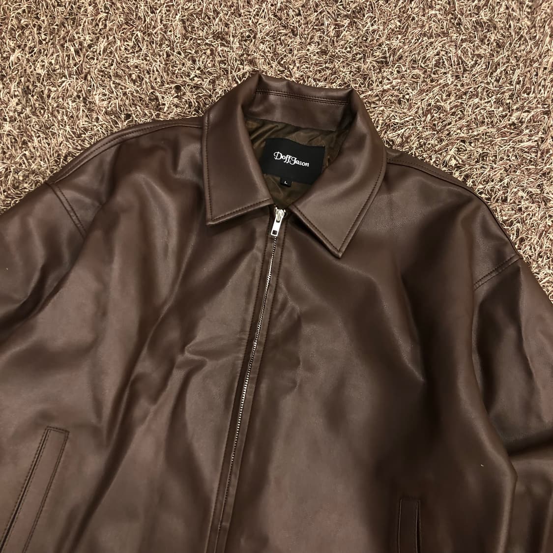 도프제이슨 투웨이 브라운 레더 자켓 상품이미지2