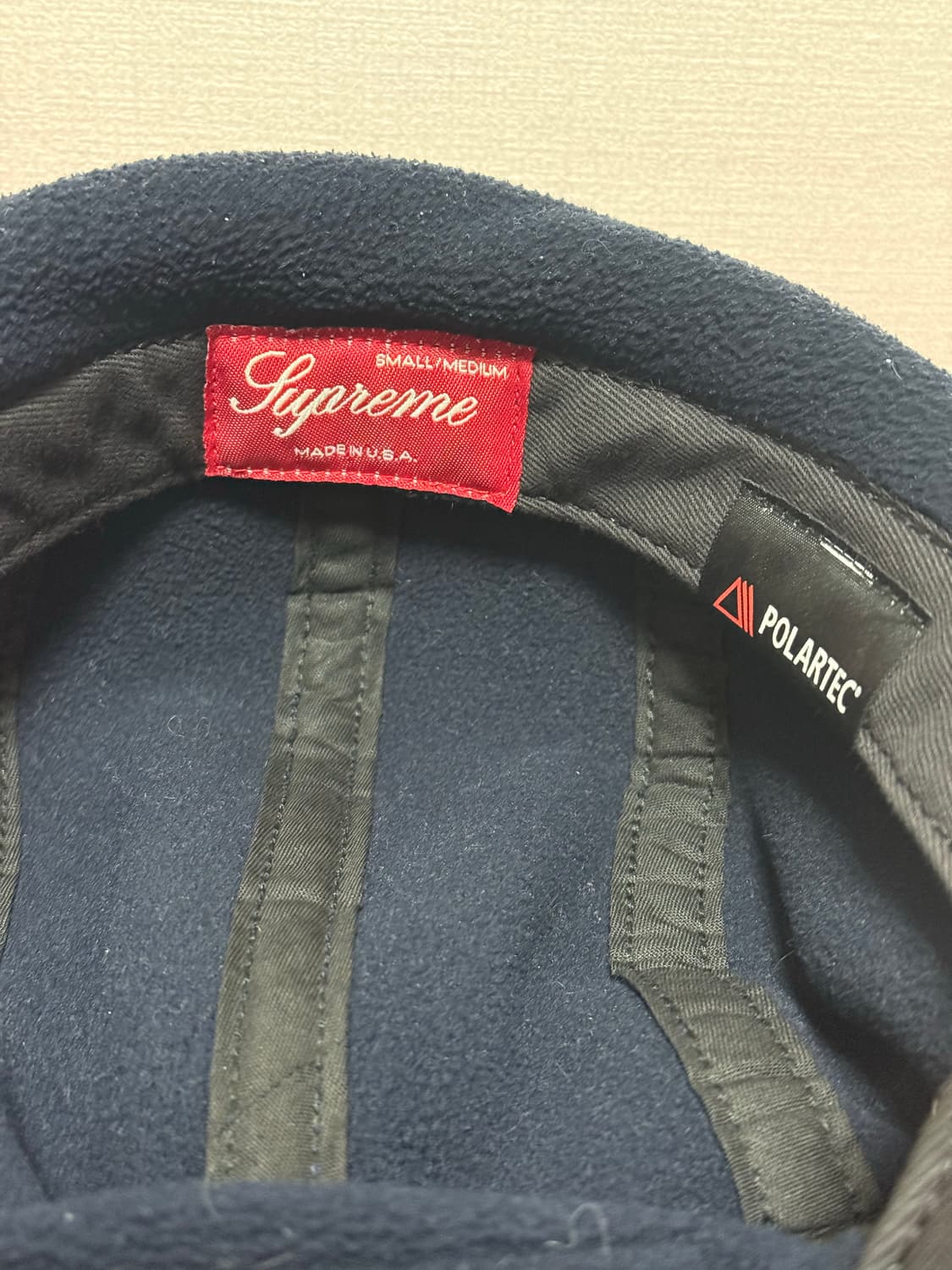 슈프림 폴라텍 캠프캡 네이비 상품이미지4