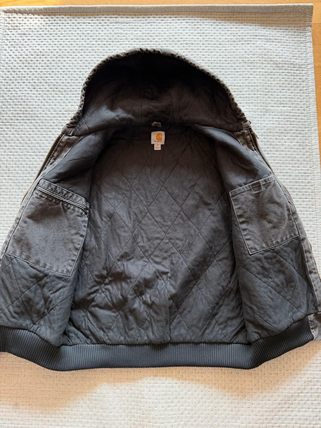 [M] 칼하트 j130 샌드스톤 덕 액티브 자켓 블랙 상품이미지4