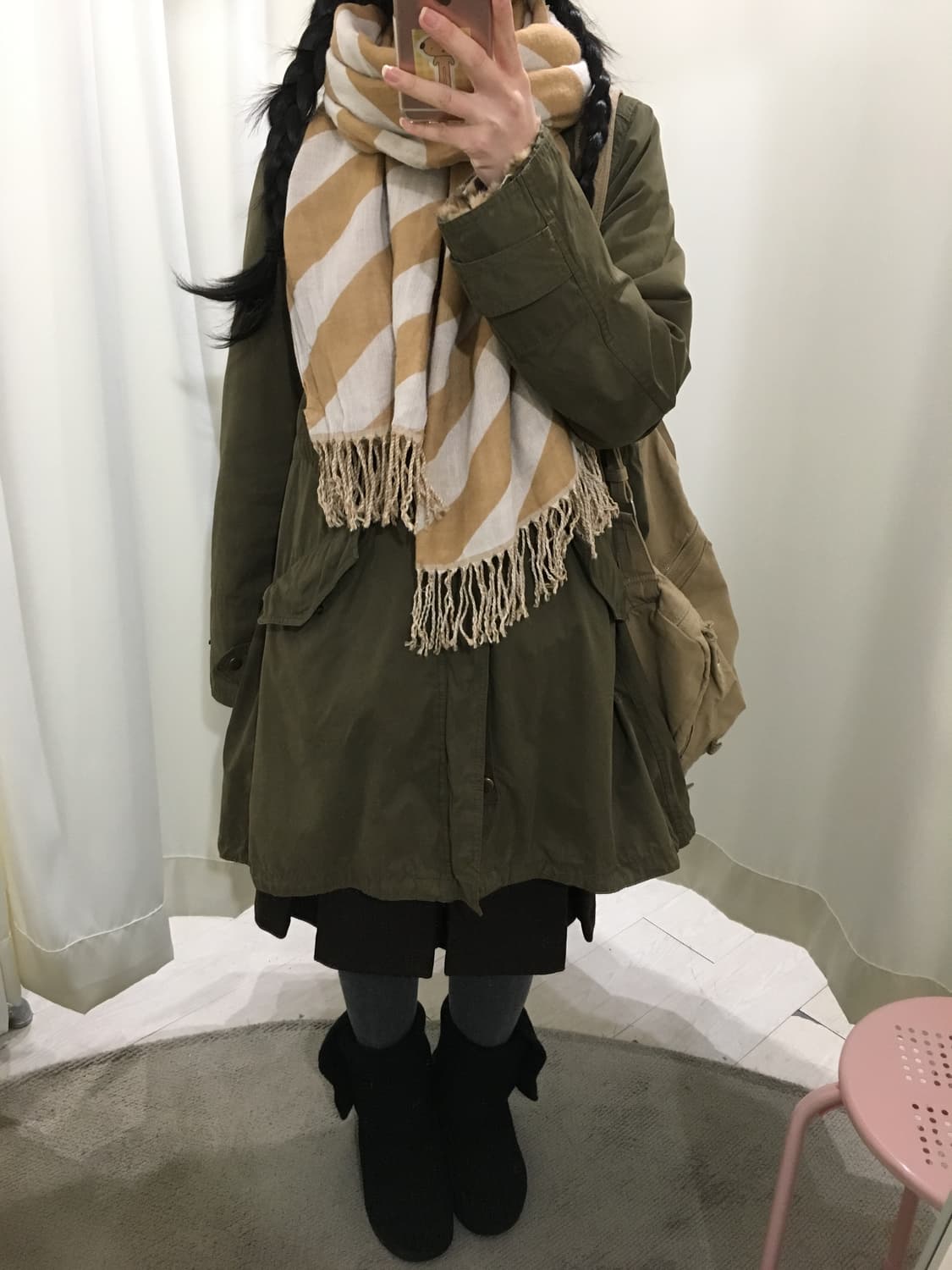 스트라이프 롱 스카프 머플러  상품이미지3