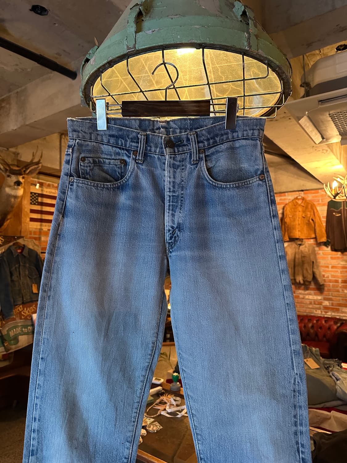 70s USA 빈티지 리바이스 505 66전기 셀비지 데님 팬츠 상품이미지2
