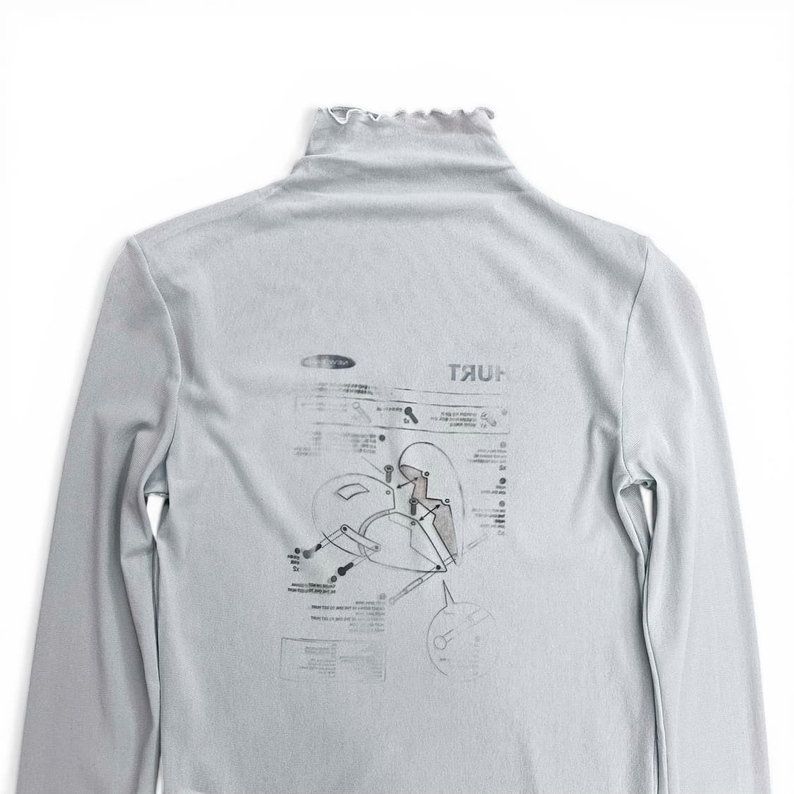 Blue Printing See Through Top 상품이미지4