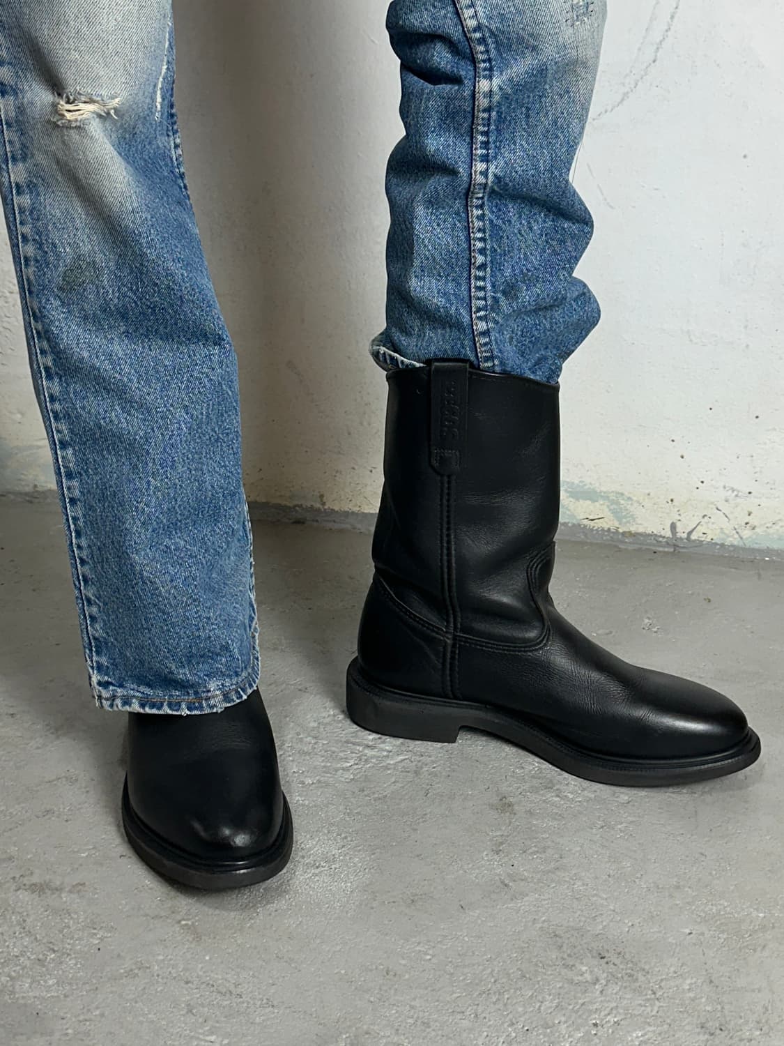 00's OG USA Made 레드윙 1125 페코스 블랙 웨스턴 부츠 상품이미지3