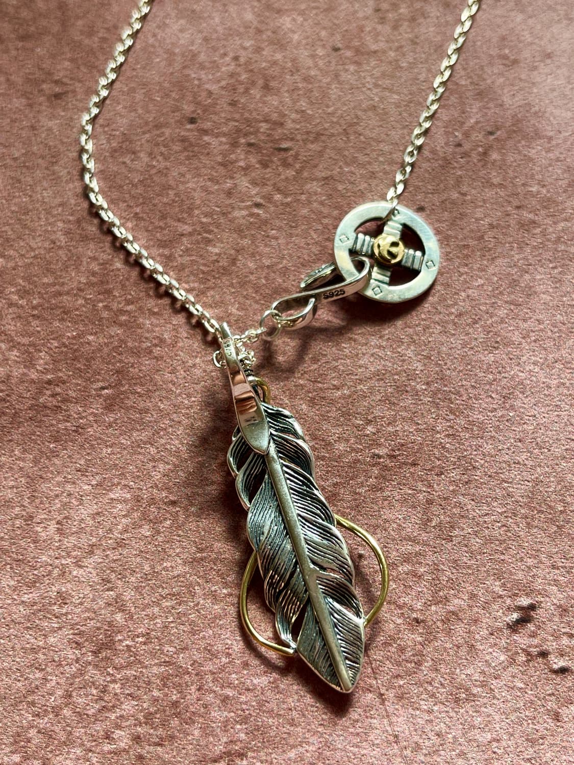 Quiet Wing Necklace 실버 925 팬던트 깃털목걸이  상품이미지2