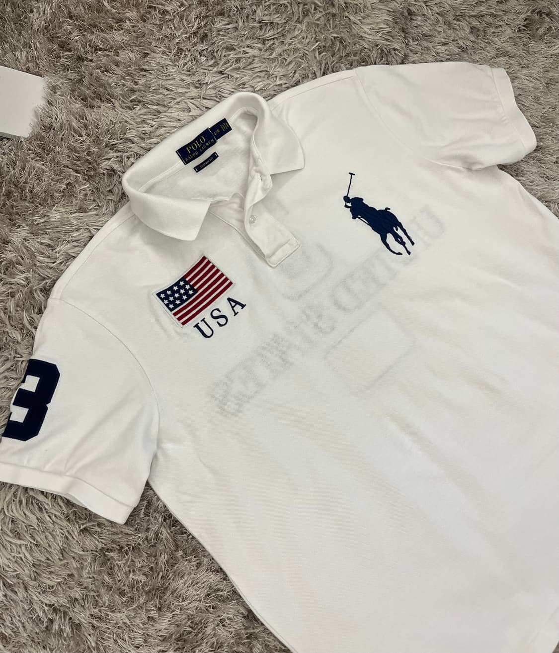 정품 폴로 성조기 카라티 L 상품이미지1