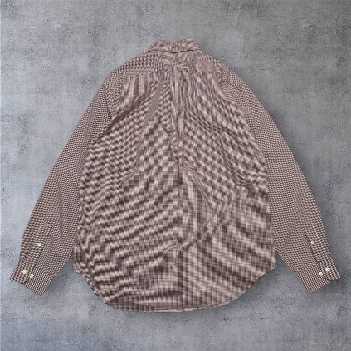 폴로 랄프로렌 버건디 마이크로 체크 클래식핏 버튼다운 셔츠 15반(M) 상품이미지7