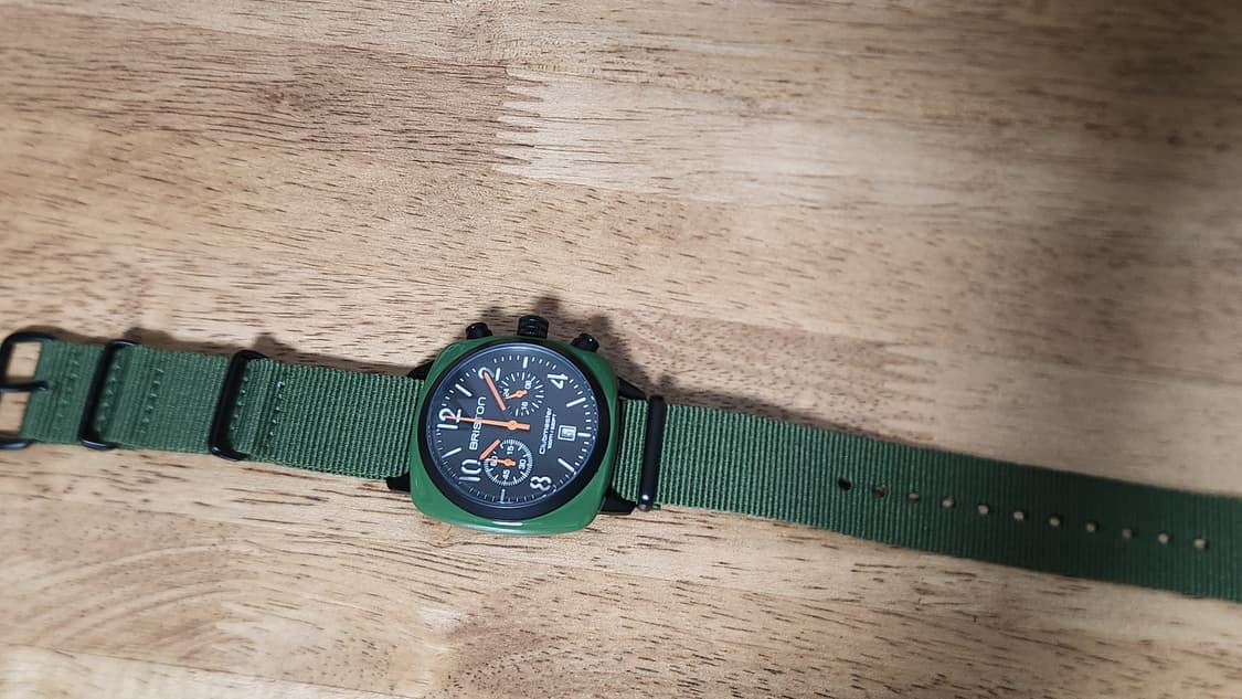 # 브리스톤 클럽마스터 임영웅 크로노 밀리터리  나토밴드 시계 급처 상품이미지6